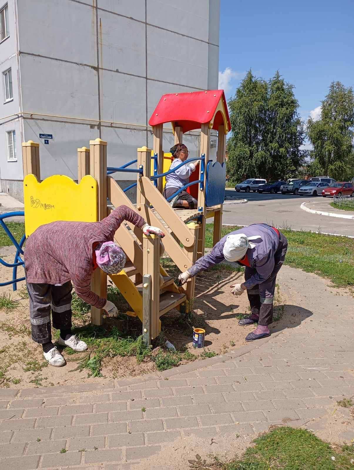 Покраска детского игрового оборудования